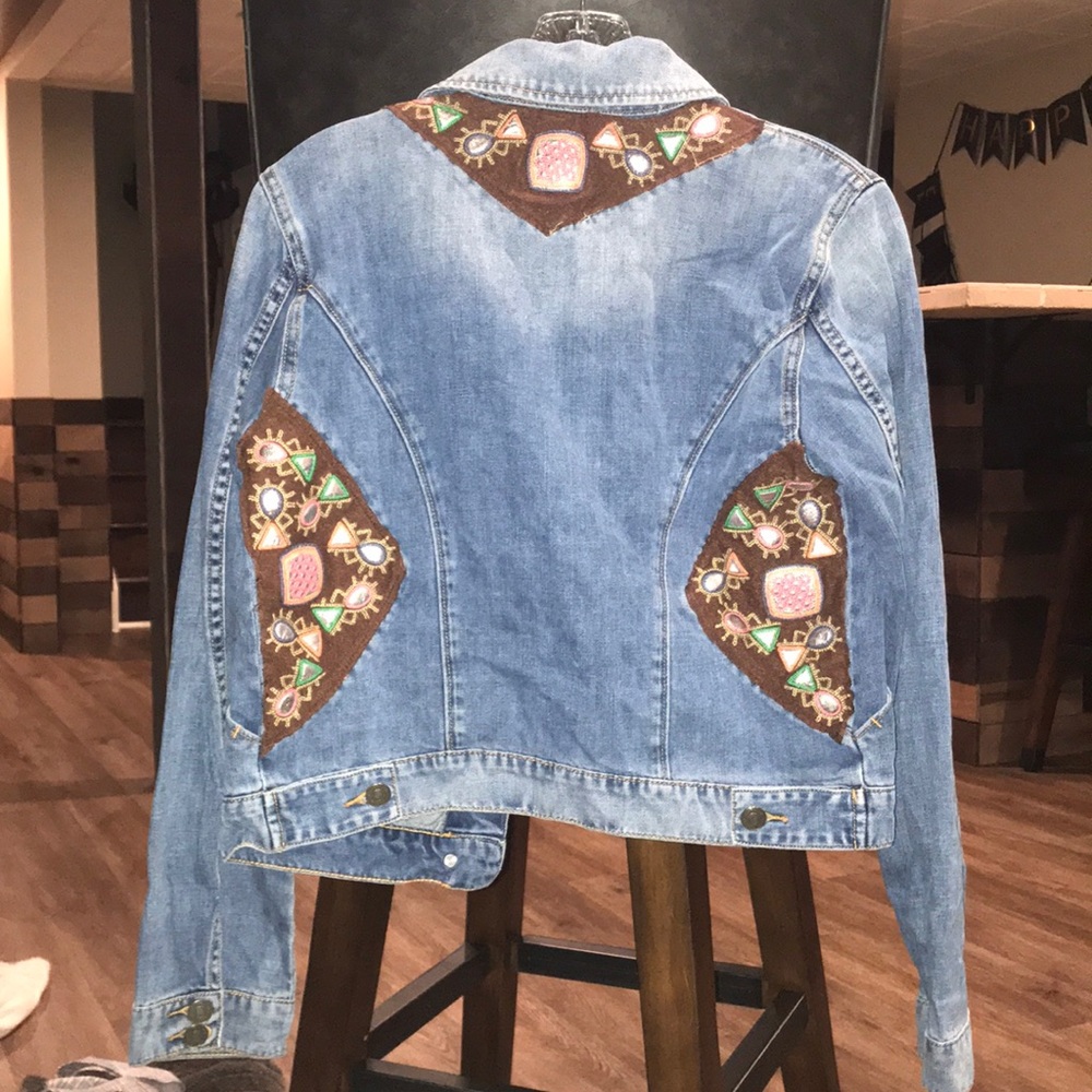 Embroidered jean jacket